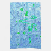 Kosmische Abstracte Lavendel Grijs Retro Ripples Theedoek (Verticaal)