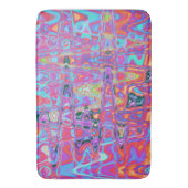 Kosmische Abstracte Regenboog Kleuren Retro Rimpel Badmat (Voorkant Verticaal)