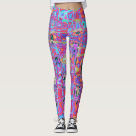 Kosmische Abstracte Regenboog Kleuren Retro Rimpel Leggings
