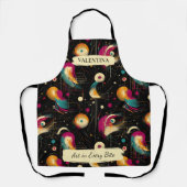 Kosmische Abstracte Splash Schort met aangepaste n (Voorkant)