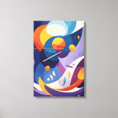 kosmische Abstracte stroming Canvas Afdruk (Voorkant)