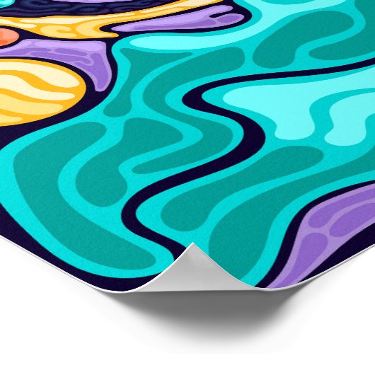 kosmische Abstracte werveling Poster (Hoek)