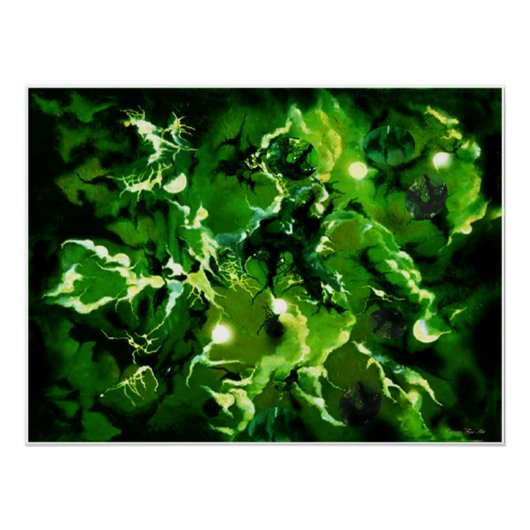 "Kosmische abstractie", glanzend Poster (Voorkant)