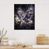 Kosmische Adelaar Sterrenstormvlucht Poster (Keuken)