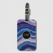 kosmische agaatgolven bagagelabel (Voorkant (verticaal))