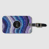 kosmische agaatgolven bagagelabel (Voorkant (horizontaal))