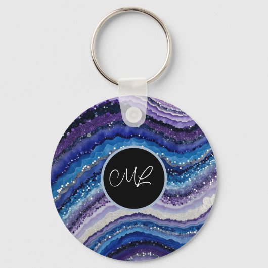 kosmische agaatgolven sleutelhanger (Voorkant)