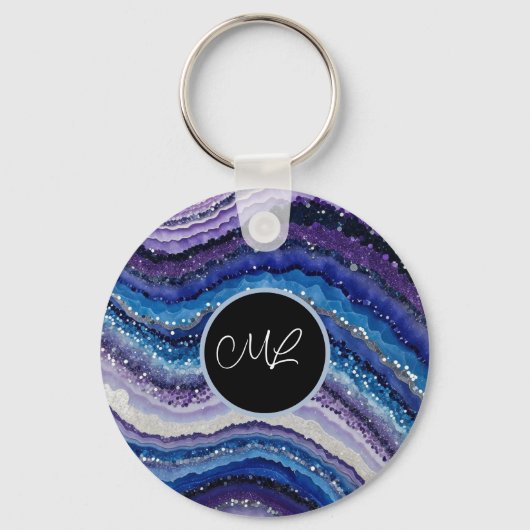 kosmische agaatgolven sleutelhanger (Achterkant)