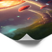 Kosmische Amanita Muscaria Poster (Hoek)