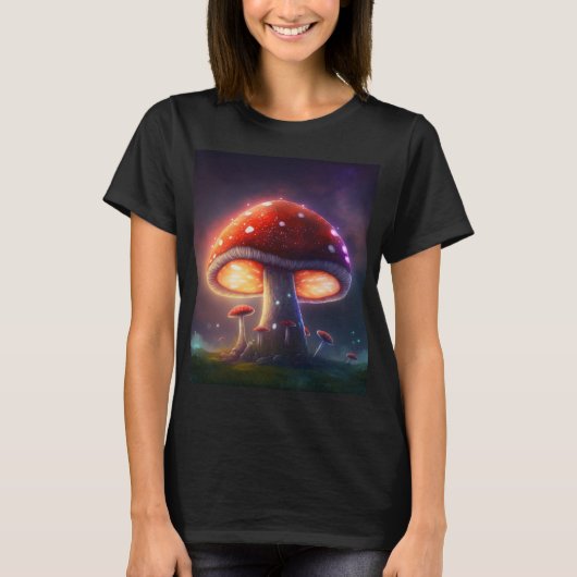 Kosmische Amanita Muscaria Vrouwen T-shirt (Voorkant)