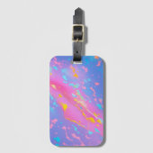 kosmische aquarel-Abstracte verf Bagagelabel (Voorkant (verticaal))