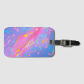 kosmische aquarel-Abstracte verf Bagagelabel (Voorkant (horizontaal))