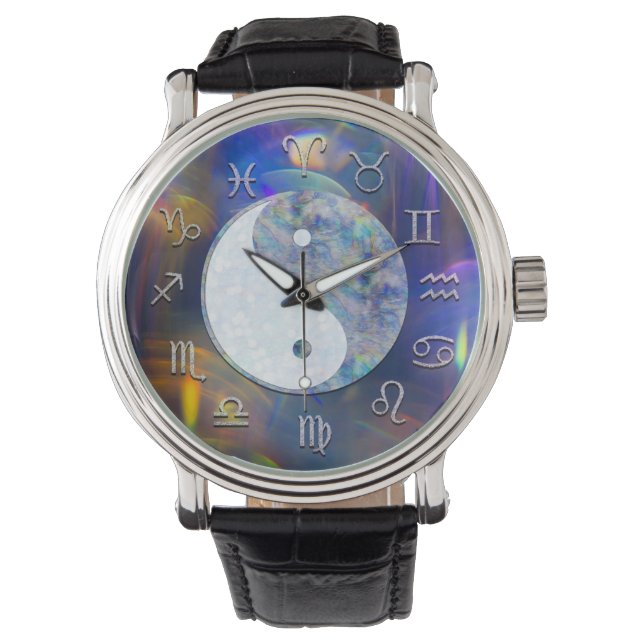 Kosmische Astrologie Aura Yin Yang Horloge (Voorkant)
