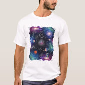 Kosmische & Astrologische Hemel & Dierenriem Graph T-shirt (Voorkant)