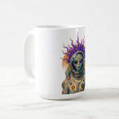 Kosmische Astronaut Alien Lange Mouwen Koffiemok (Voorkant links)