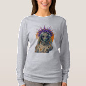Kosmische Astronaut Alien Lange Mouwen T-shirt (Voorkant)