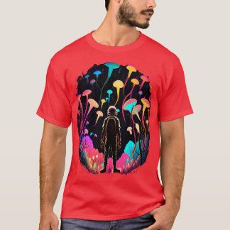 Kosmische Astronaut Magic Mushroom Forest Psychede T-shirt