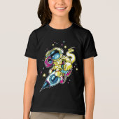 kosmische astronaut Tri-Blend shirt (Voorkant)