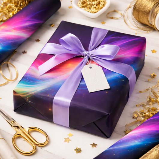 Kosmische Aurora Lichtzwirling Cadeaupapier