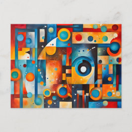 Kosmische Baancirkel Abstracte Compositie Briefkaart