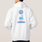 Kosmische Balans Lijnkunst Hemelse Zwaan Hoodie (Achterkant)