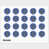 Kosmische Balans: Shiva & de Adelaarskrypt Ronde Sticker (Vel)