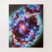Kosmische ballast van paarse en blauwe, leuke ruim legpuzzel (Verticaal)