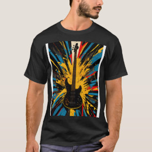 Kosmische Bass Riff Shattering Muzikale Afmetingen T-shirt