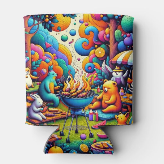 Kosmische BBQ Blikjeskoeler (Achterkant)