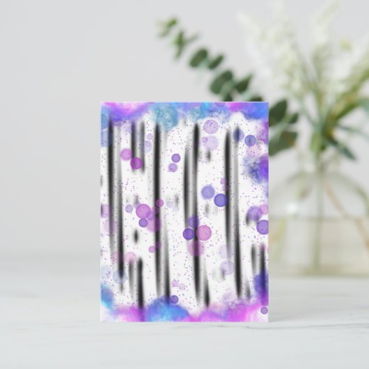 kosmische bellenstroom briefkaart (Staand voorkant)