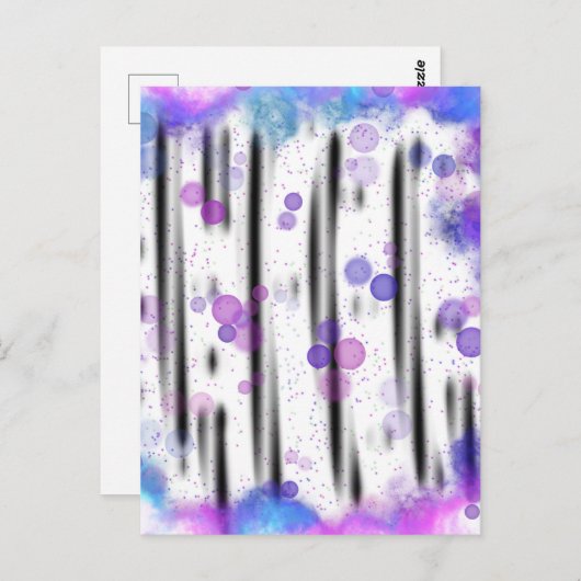 kosmische bellenstroom briefkaart (Voorkant / Achterkant)