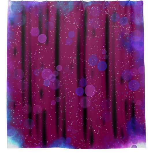 kosmische bellenstroom douchegordijn (Voorkant)