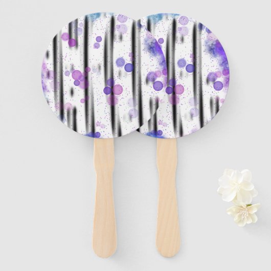 kosmische bellenstroom handwaaier (Voorkant en achterkant)