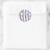 kosmische bellenstroom ronde sticker (Tas)
