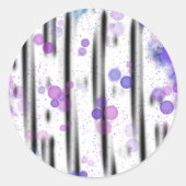 kosmische bellenstroom ronde sticker (Voorkant)