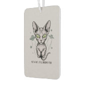 Kosmische Beoordelende Sphynx Kat Kunst Luchtverfrisser (Links)