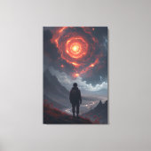 Kosmische Beschouwing Vuurwervel Canvas Afdruk (Voorkant)