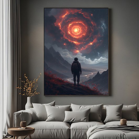 Kosmische Beschouwing Vuurwervel Poster