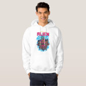 Kosmische Bezoeker: Het Buitenaardse Ontwerp Hoodie (Voorkant volledig)