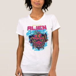 Kosmische Bezoeker: Het Buitenaardse Ontwerp T-shirt