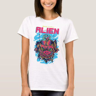Kosmische Bezoeker: Het Buitenaardse Ontwerp T-shirt
