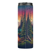 Kosmische Bigfoot: Mountain Lake Mystery Thermosbeker (Achterkant)