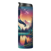 Kosmische Bigfoot: Mountain Lake Mystery Thermosbeker (Geroteerd rechts)