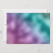 Kosmische Blauwgroen Paarse Zilveren Zon Maan Astr Save The Date (Achterkant)