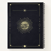 Kosmische blik - Gouden Esoterisch Ontwerp Notitieboek (Achterkant)