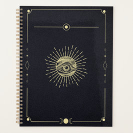 Kosmische blik - Gouden Esoterisch Ontwerp Planner