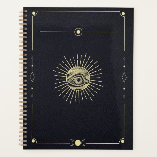 Kosmische blik - Gouden Esoterisch Ontwerp Planner (Voorkant)
