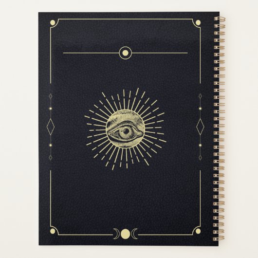 Kosmische blik - Gouden Esoterisch Ontwerp Planner (Achterkant)