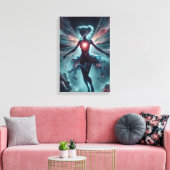 kosmische bloei canvas afdruk (Insitu (Woonkamer))