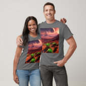 Kosmische bloei: Planeet van Planten T-shirt (Unisex)